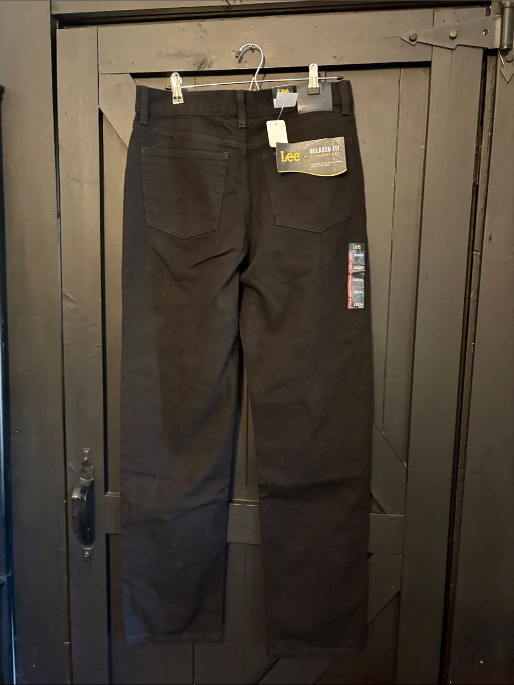 Lee Black Straight Jeans with Copper Rivets